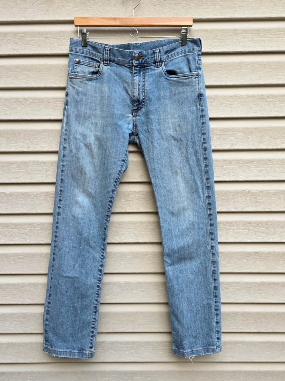 Canali Men’s Jeans EU 48 US 32x30 Regular Fit Distressed Denim Made Italy